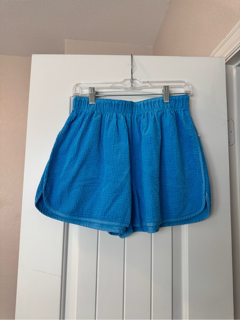 Women's Athletic Waffle Knit Running Shorts — Bright Blue